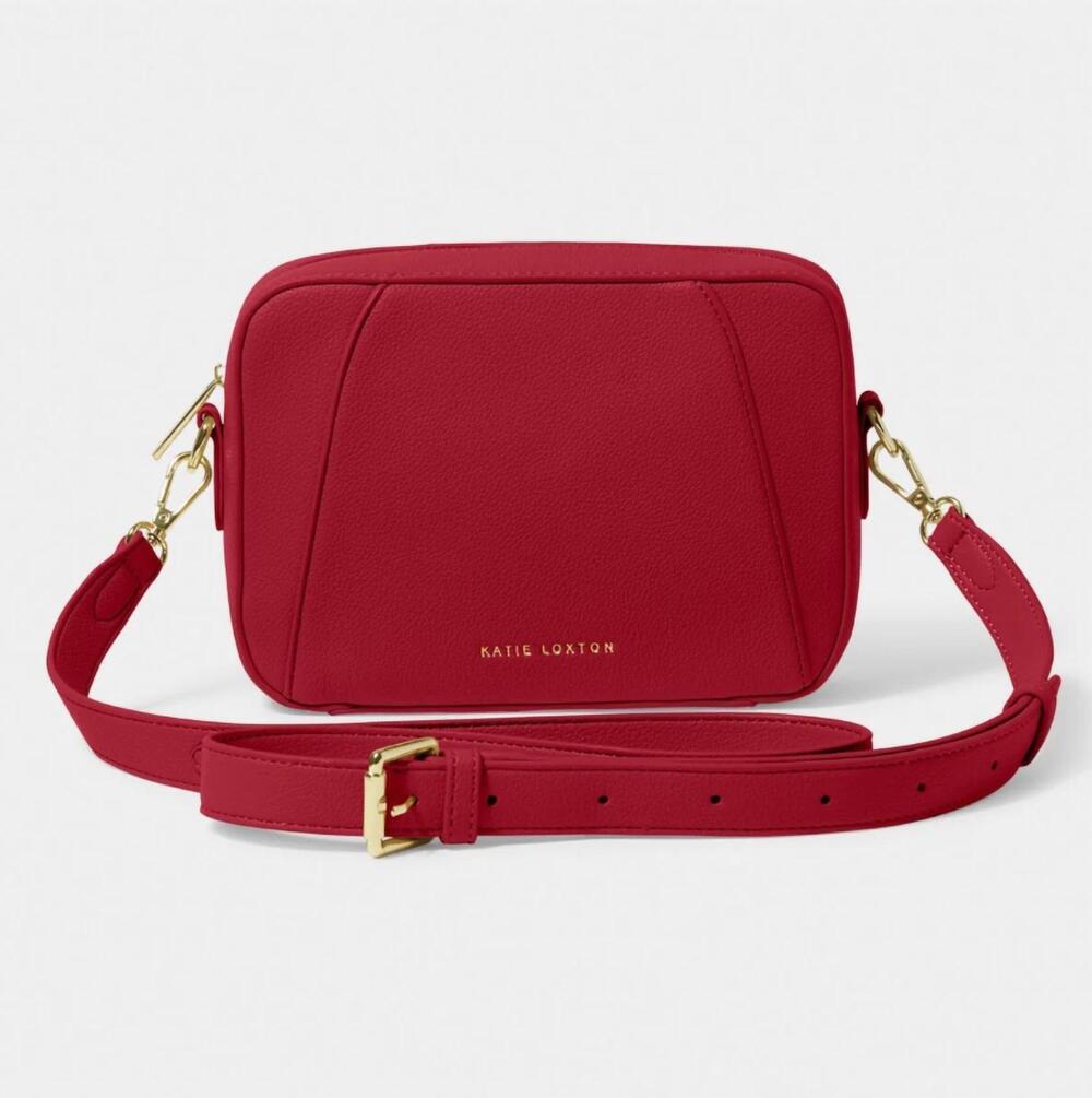 NEW KATIE LOXTON women's hana crossbody bag in red